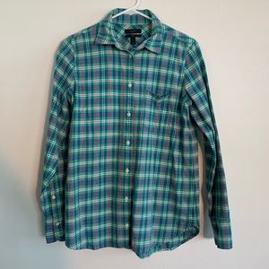 J.Crew Blue Green Flannel